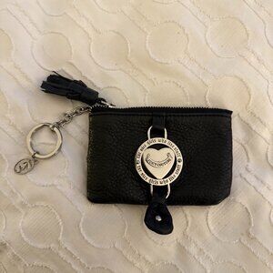 Juicy Couture Coin Purse Wallet Black Leather - Rare, Vintage